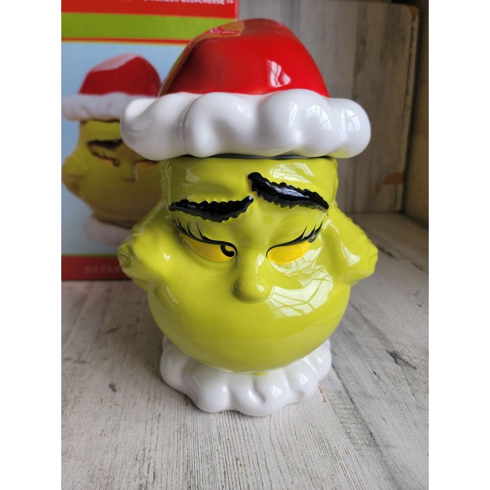 Dept 56 Feelin' Grinchy cookie jar collectible‎ Unique home decor